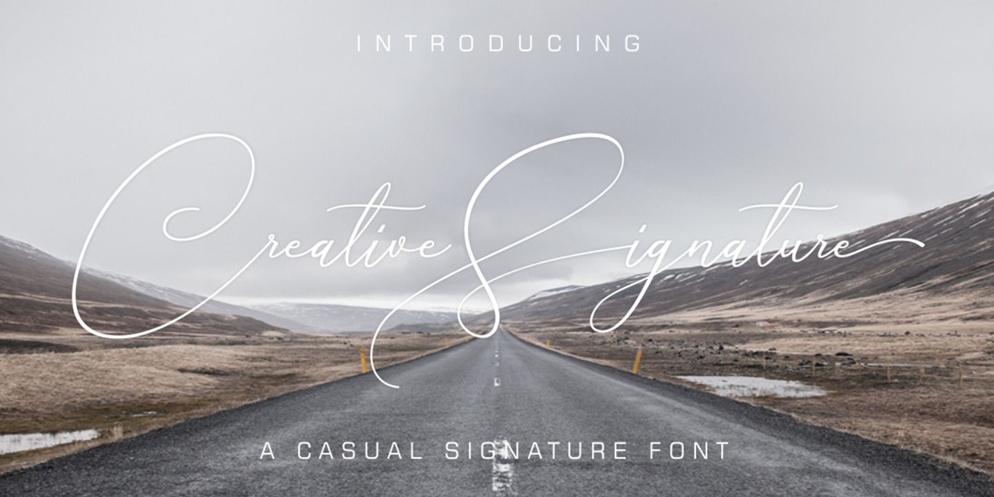 Пример шрифта Creative Signature #1